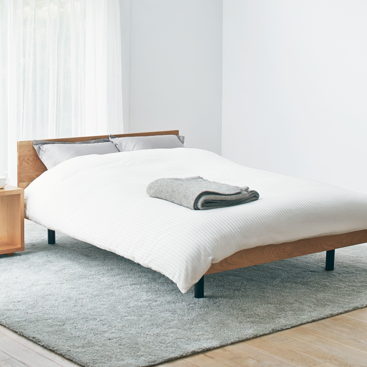 無垢材ベッド・オーク材・ダブル