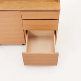 オーク材カップボード・オープンタイプ・ワゴン付