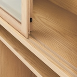 オーク材カップボード・オープンタイプ・ワゴン付