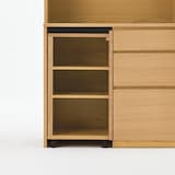 オーク材カップボード・オープンタイプ・ワゴン付