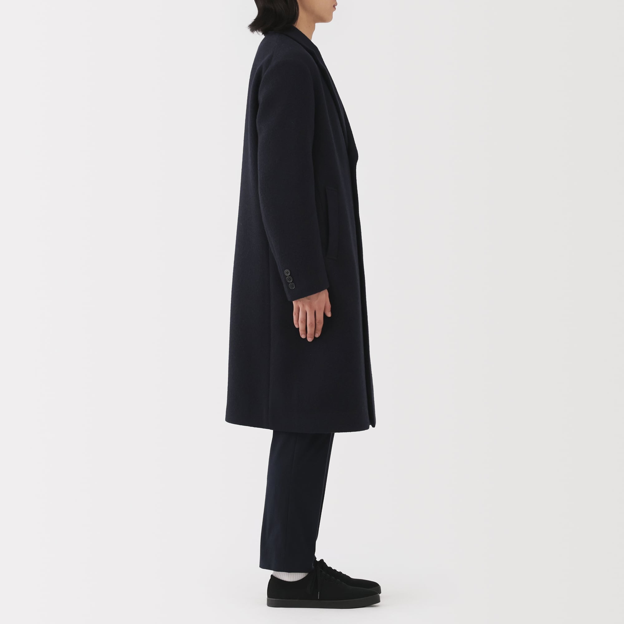 紳士　ウール混チェスターコート（再生）