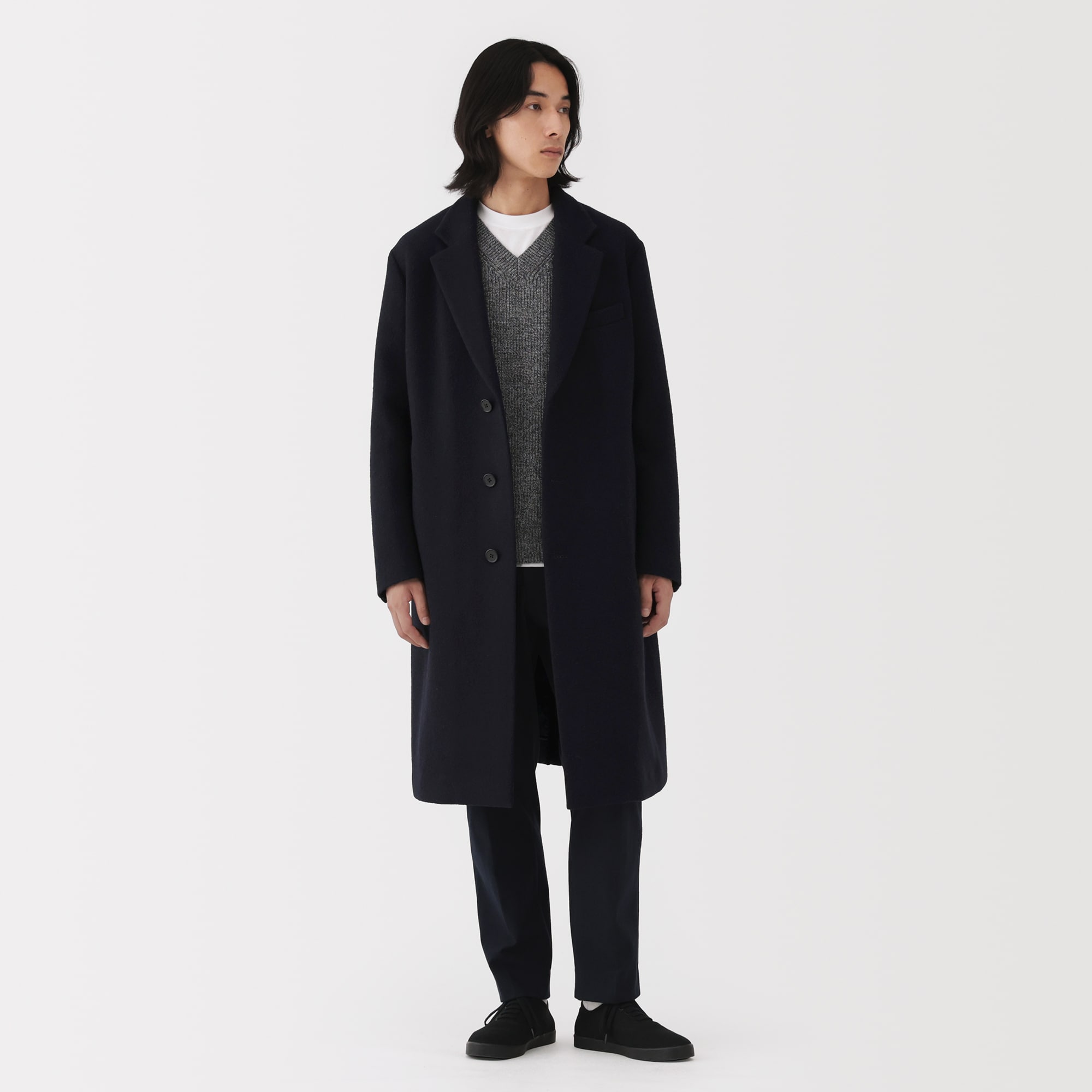 紳士 ウール混チェスターコート（再生） | 無印良品