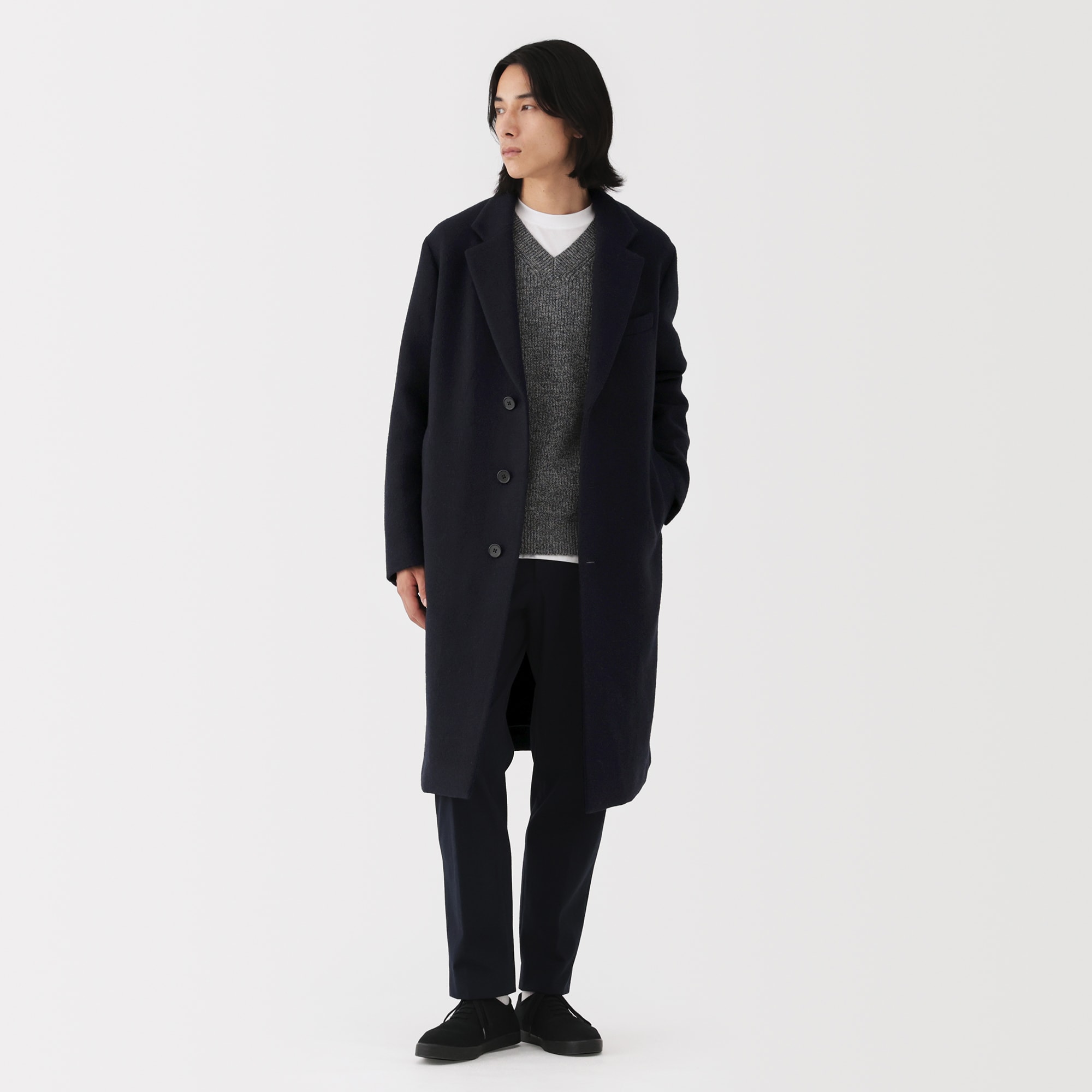 紳士 ウール混チェスターコート（再生） | 無印良品