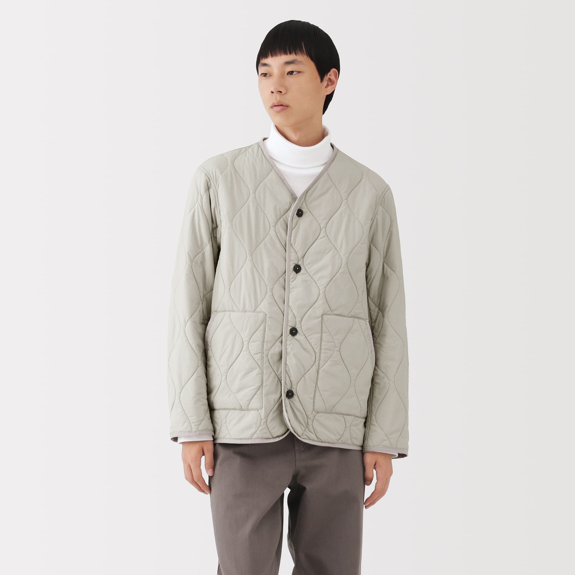 紳士　ふんわり中わた　撥水キルトジャケット