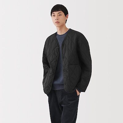 紳士　ふんわり中わた　撥水キルトジャケット