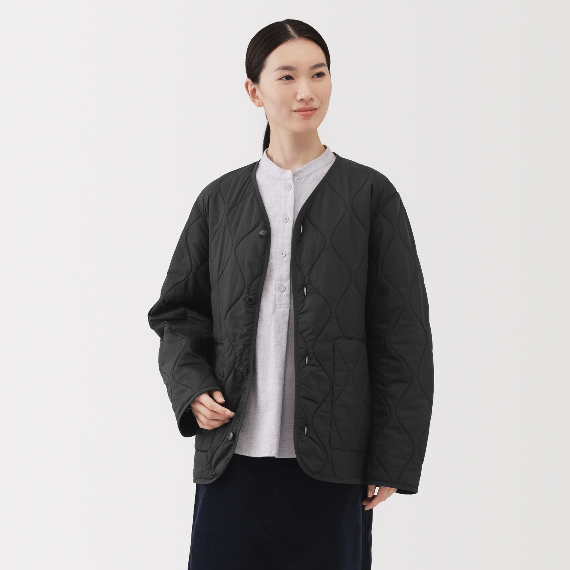 紳士　ふんわり中わた　撥水キルトジャケット