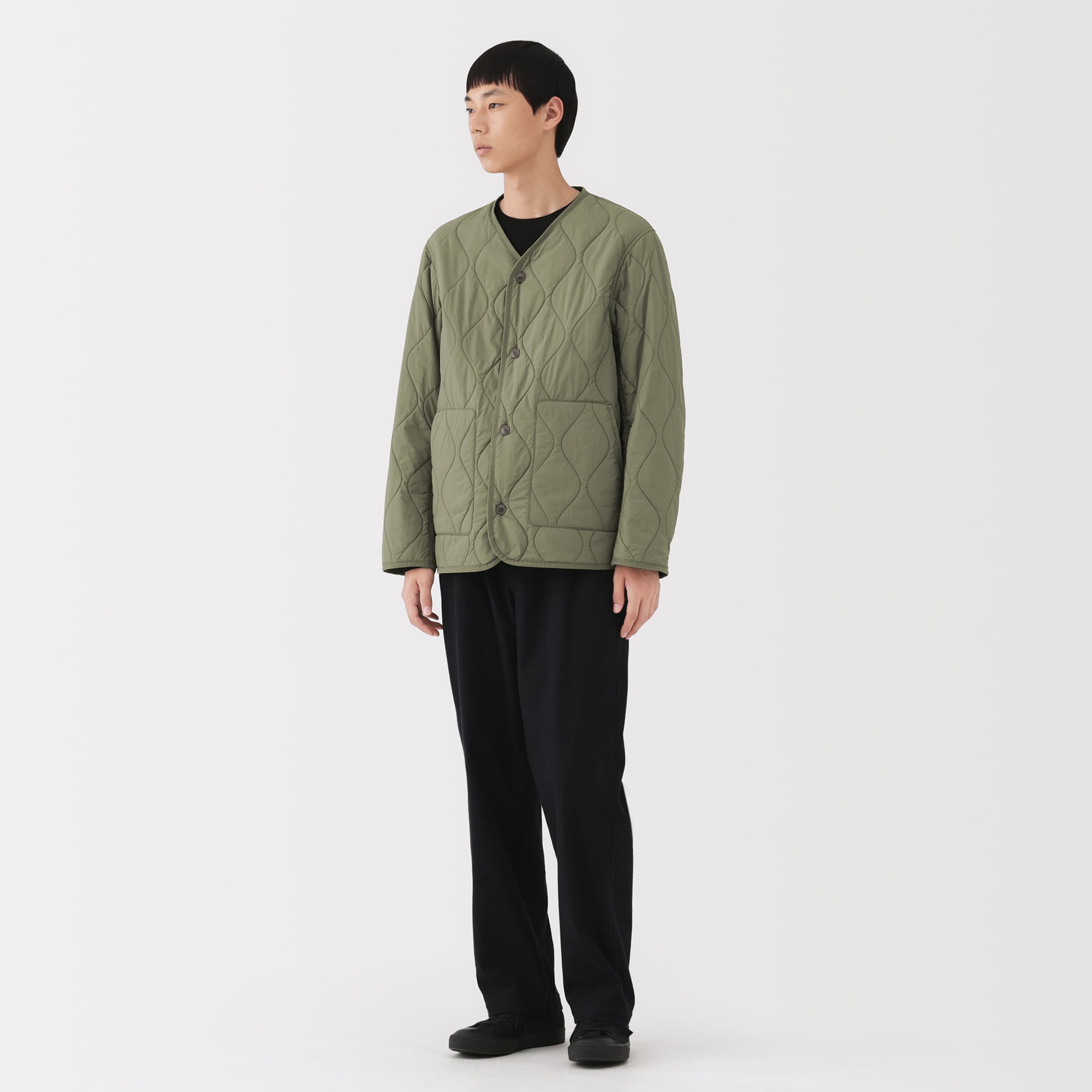 無印良品 muji labo 撥水中わたジャケット カーキ グリーン XL グランツリー武蔵小杉】MUJILABOの秋冬の新作ご紹介/撥水中わた