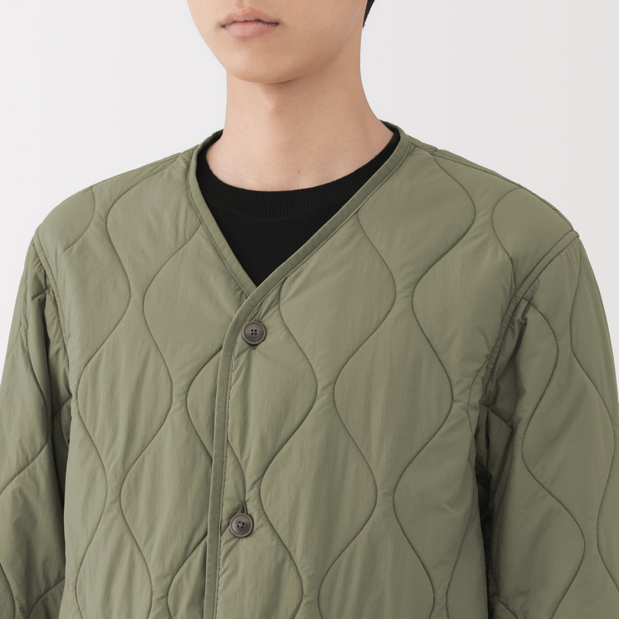 無印良品 muji labo 撥水中わたジャケット カーキ グリーン XL 無印良品 muji labo 撥水中わたジャケット カーキ グリーン XL