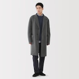 紳士　ウール混ダブルフェイスチェスターコート