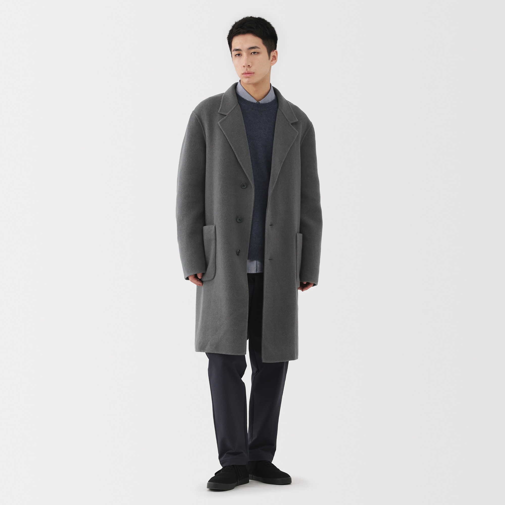 【未使用級】銀座 山形屋　カシミヤ混 ダブル チェスターコート　INTANA生地 未使用級】銀座 山形屋 カシミヤ混 ダブル チェスターコート INTANA