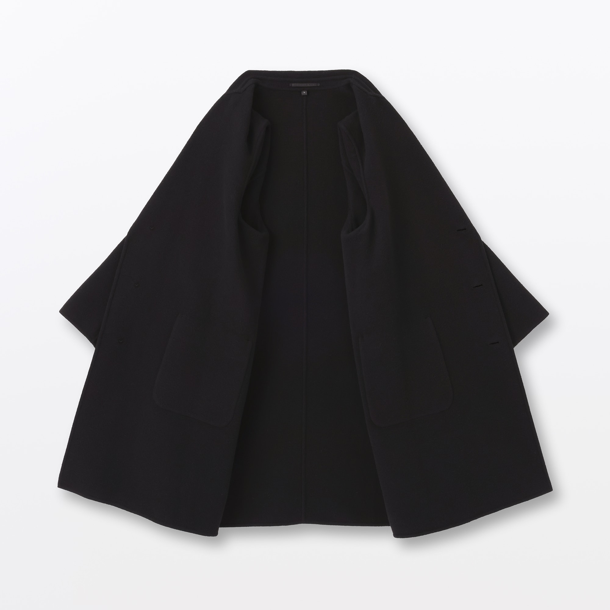 紳士　ウール混ダブルフェイスチェスターコート