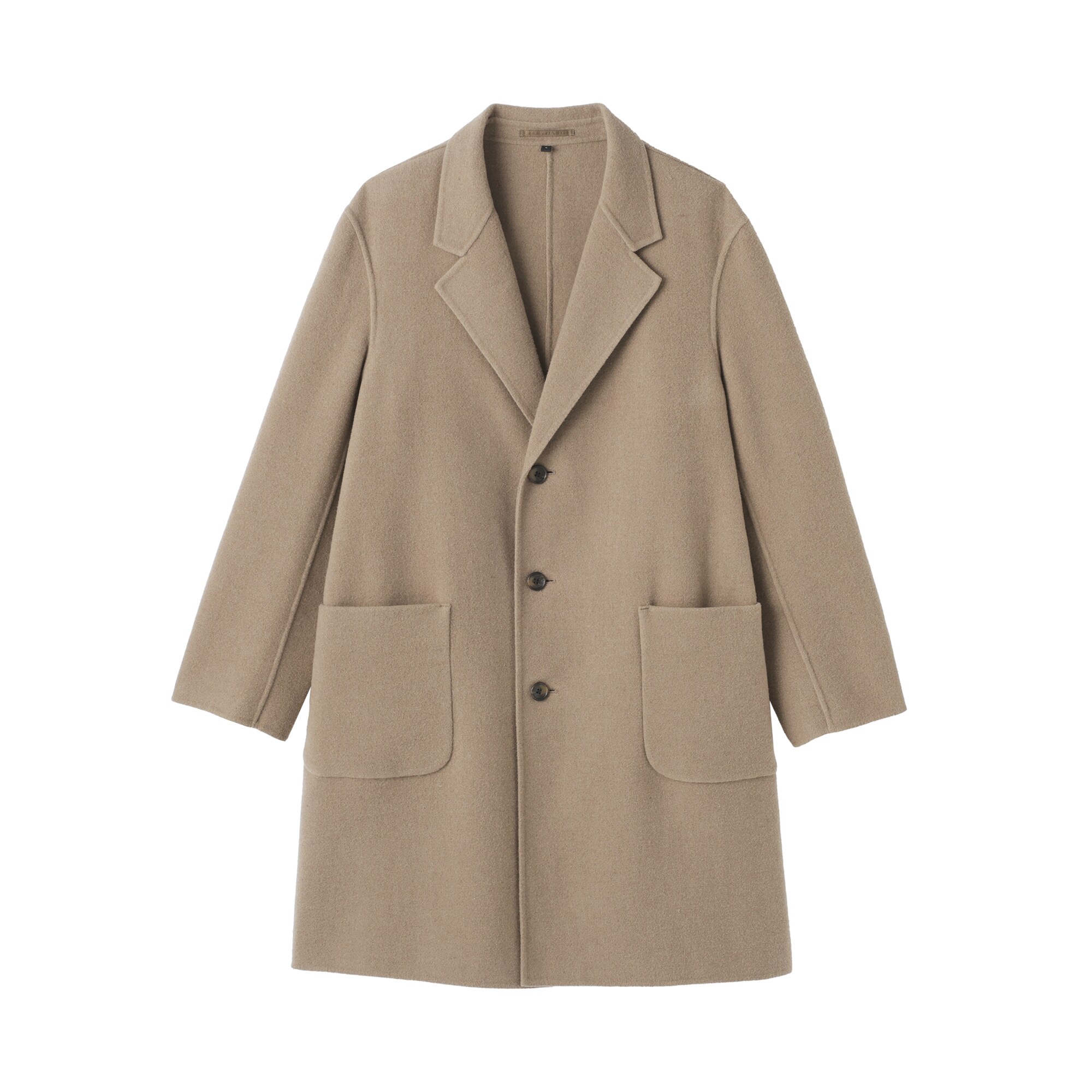 紳士　ウール混ダブルフェイスチェスターコート