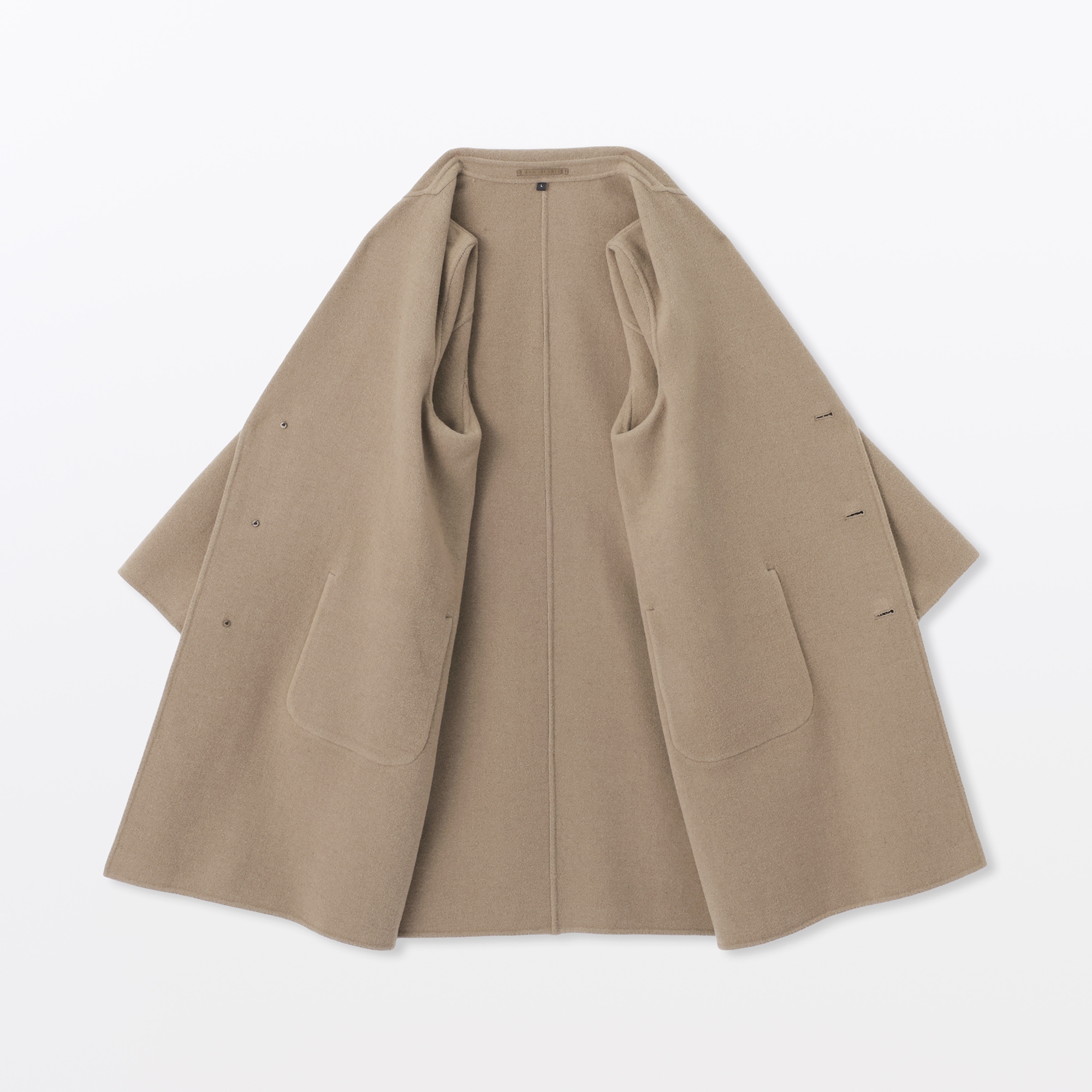 紳士　ウール混ダブルフェイスチェスターコート