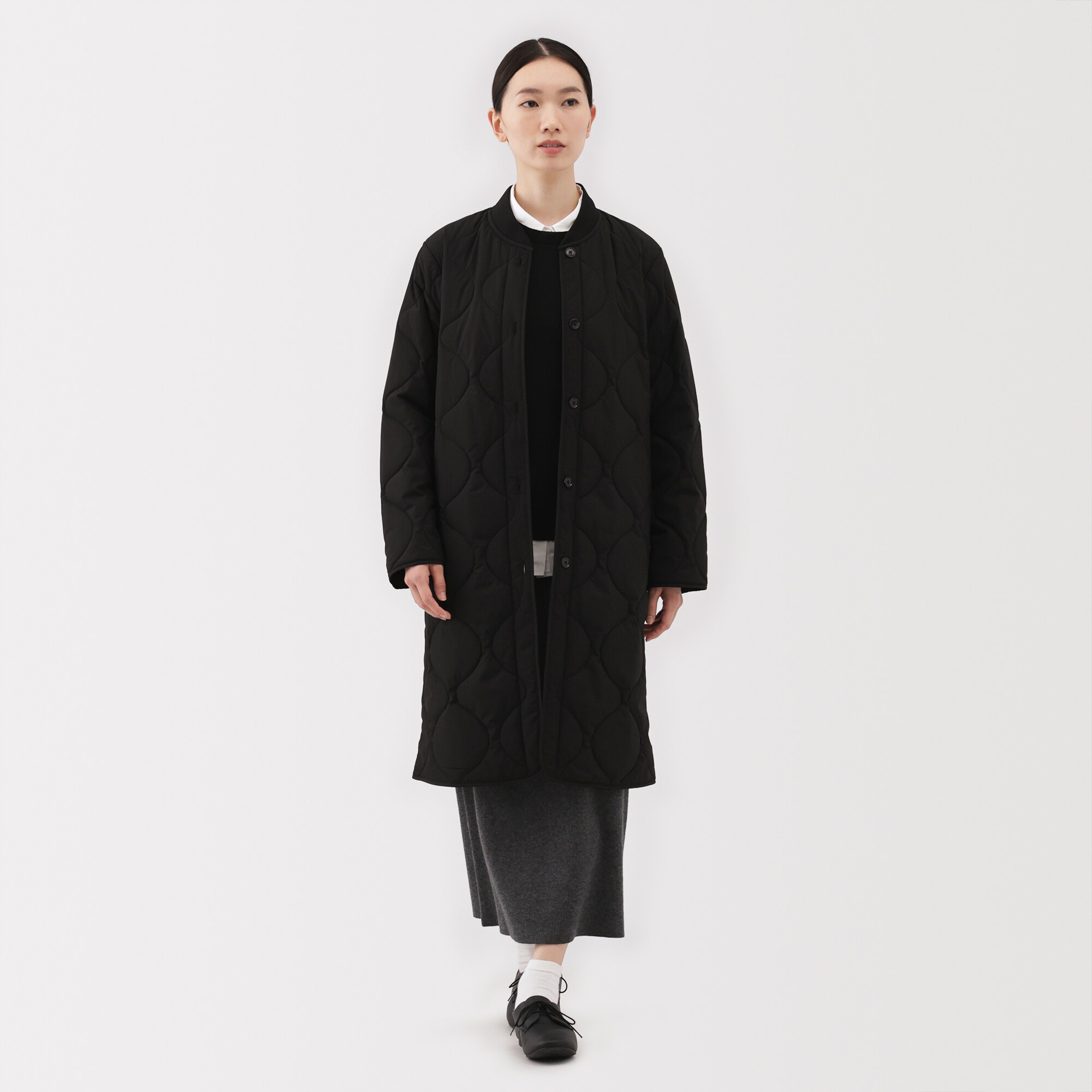 婦人　ふんわり中わた　キルティングコート