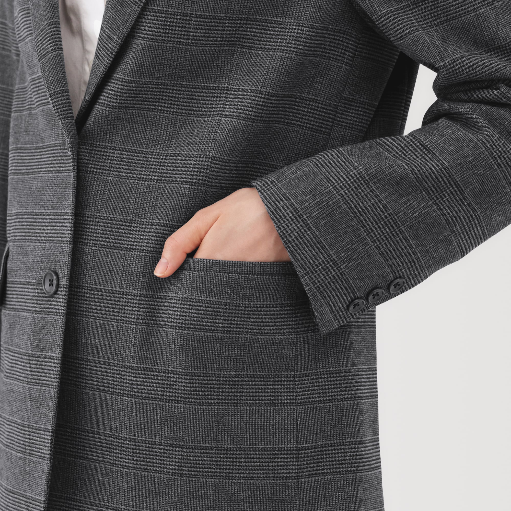 新品タグ付き／無印良品／起毛テーラードジャケット 大きいサイズL ブラック／残 婦人 起毛テーラードジャケット | 無印良品