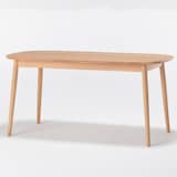 オーク材テーブル・丸脚・幅１５０ｃｍ