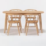 オーク材テーブル・丸脚・幅１５０ｃｍ