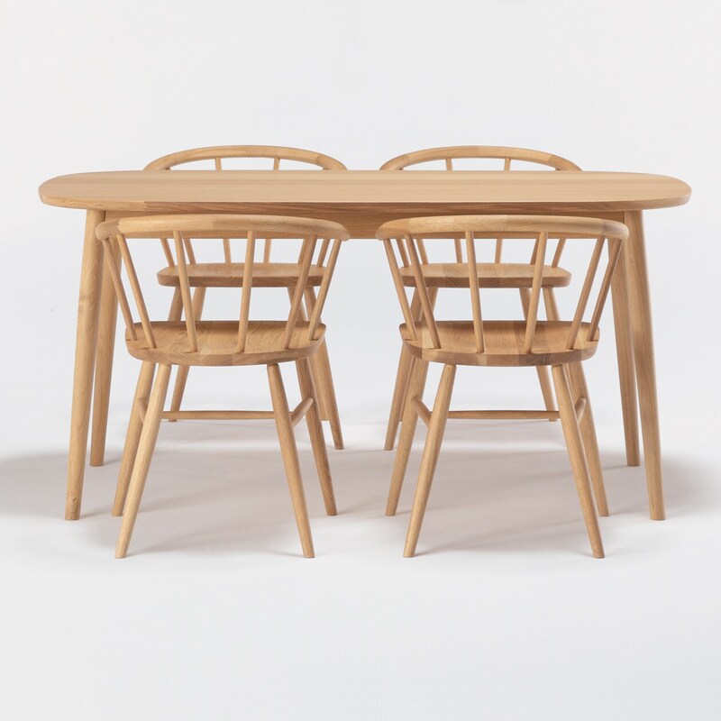 オーク材テーブル・丸脚・幅150cm | 無印良品 