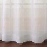 綿麻アイレットプリーツカーテン２倍ヒダ／オフ白