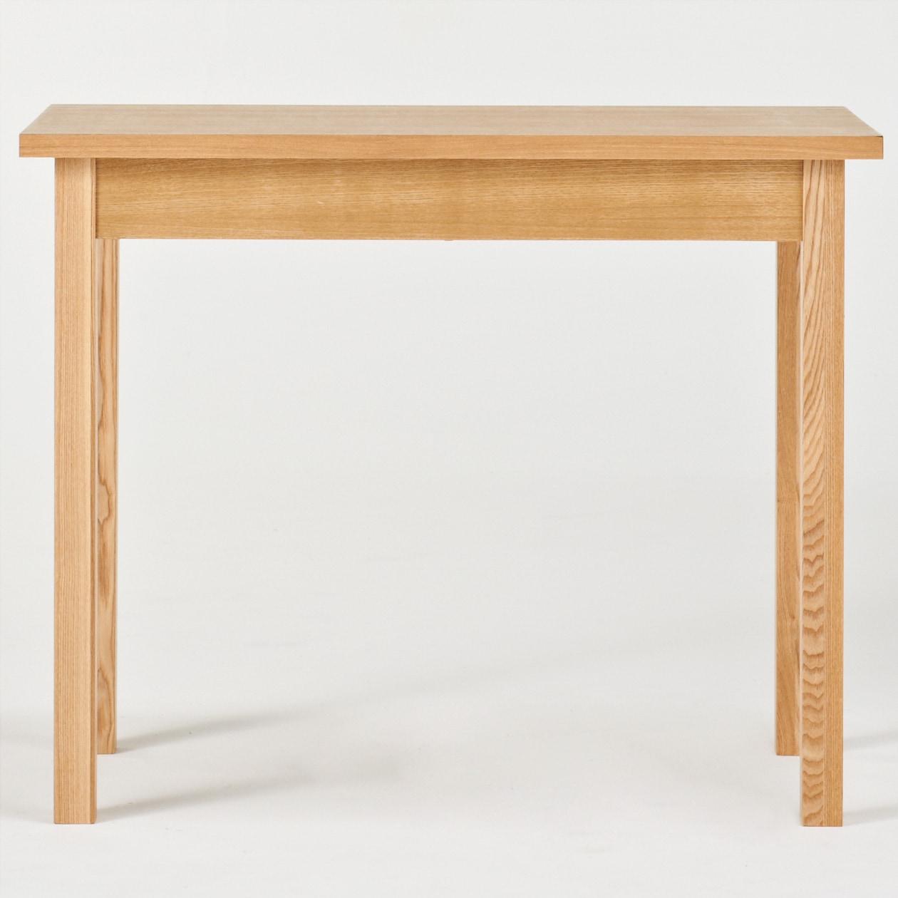 オーク材デスク・オープン棚付