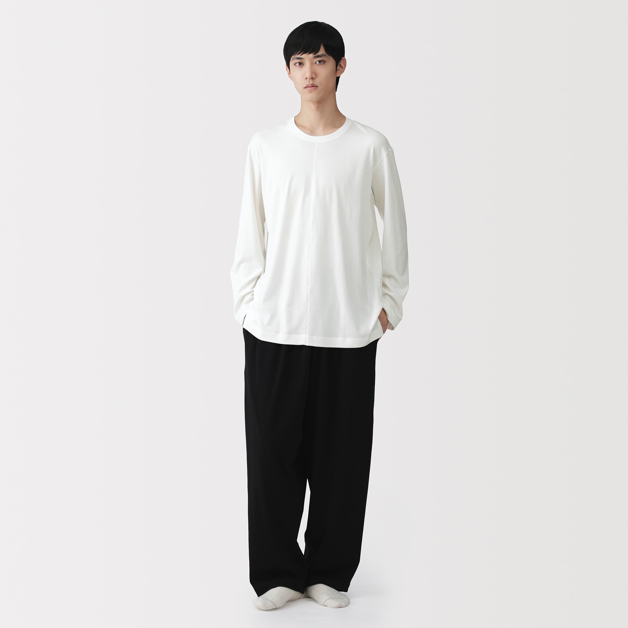 男女兼用 スムースジャージー長袖プルオーバー | 無印良品