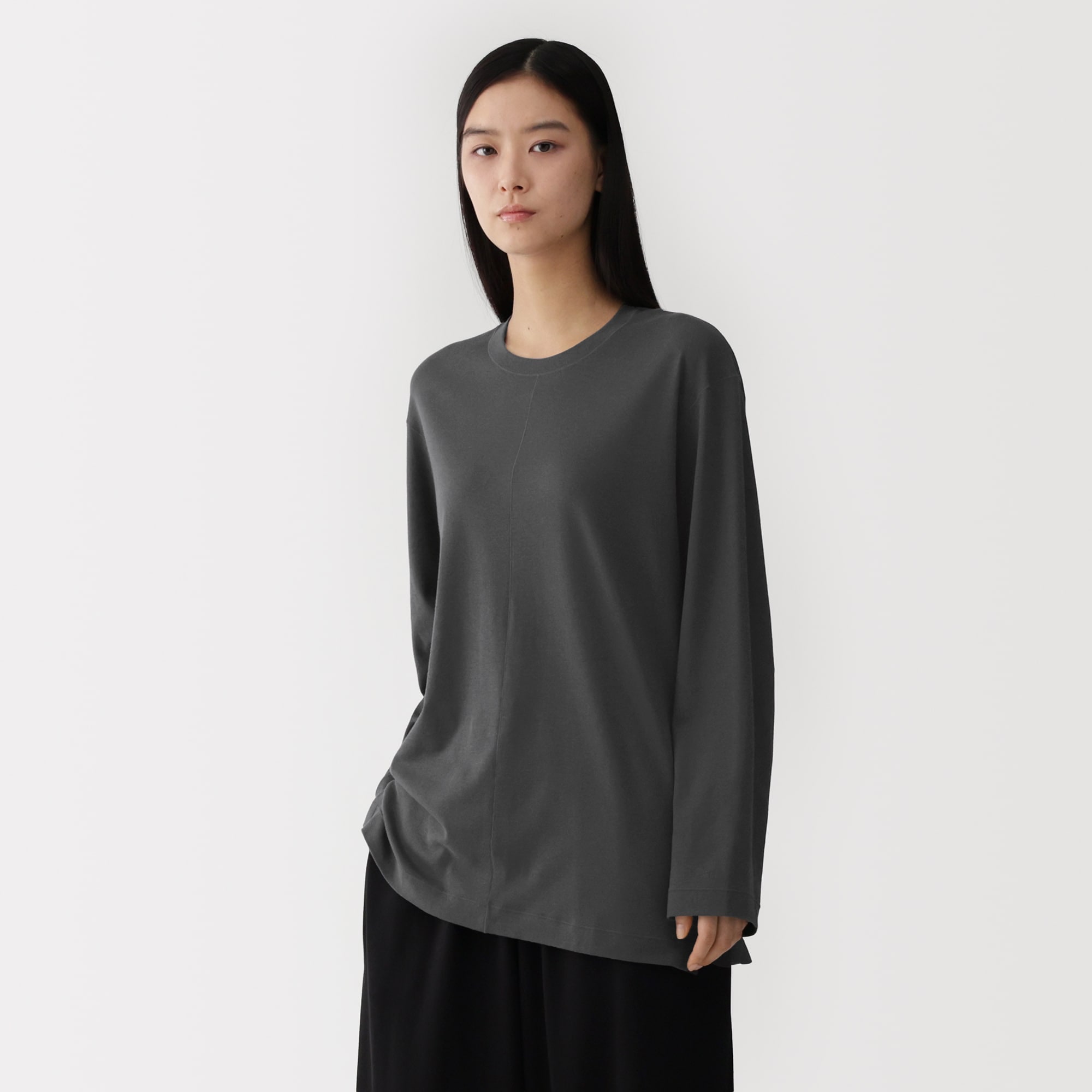 男女兼用　スムースジャージー長袖プルオーバー