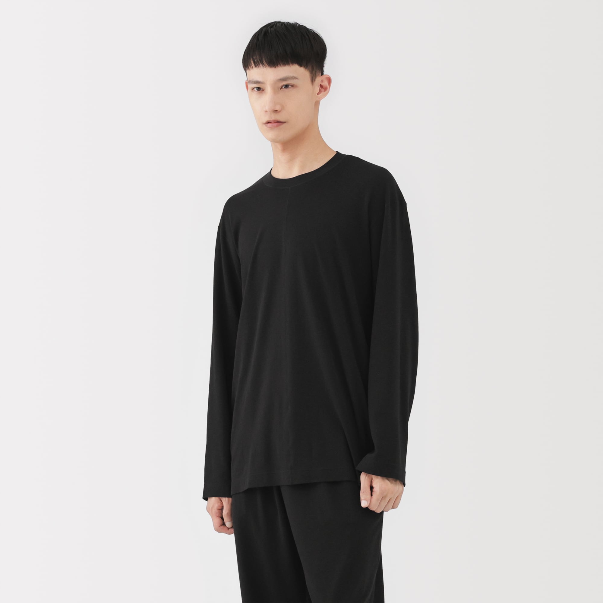 男女兼用 スムースジャージー長袖プルオーバー | 無印良品