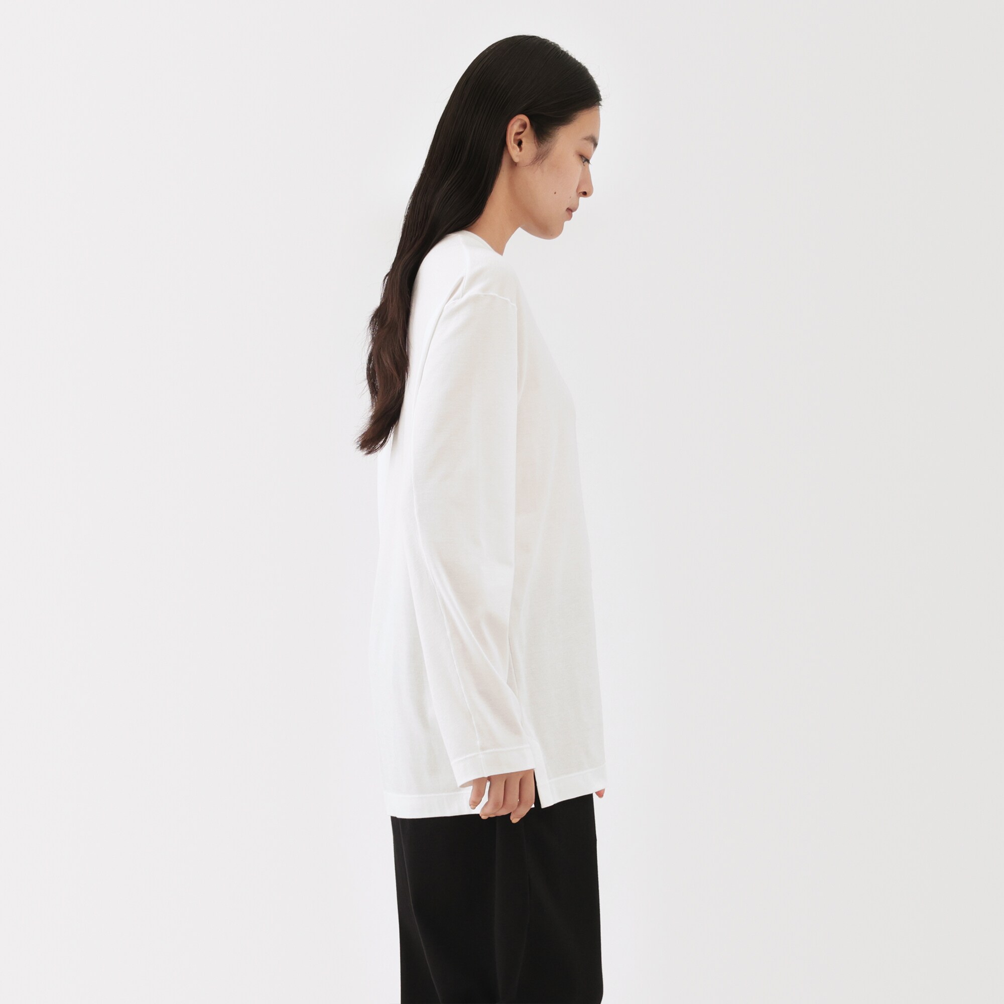 男女兼用　スムースジャージー長袖プルオーバー