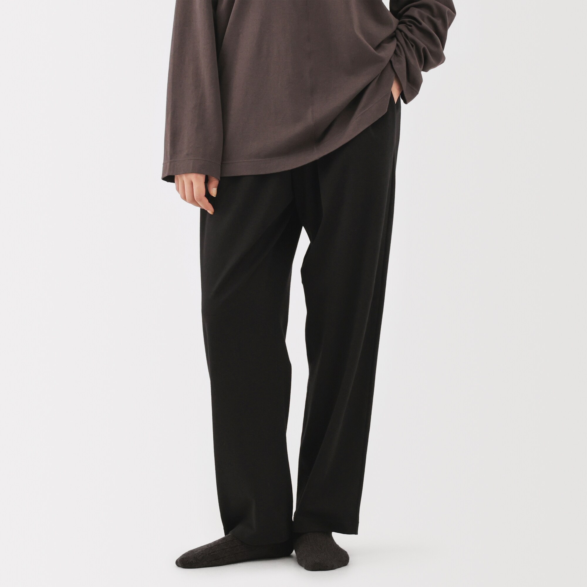 男女兼用　スムースジャージーリラックスパンツ