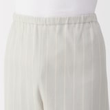 紳士　脇に縫い目のない　フランネル　スタンドカラー長袖パジャマ