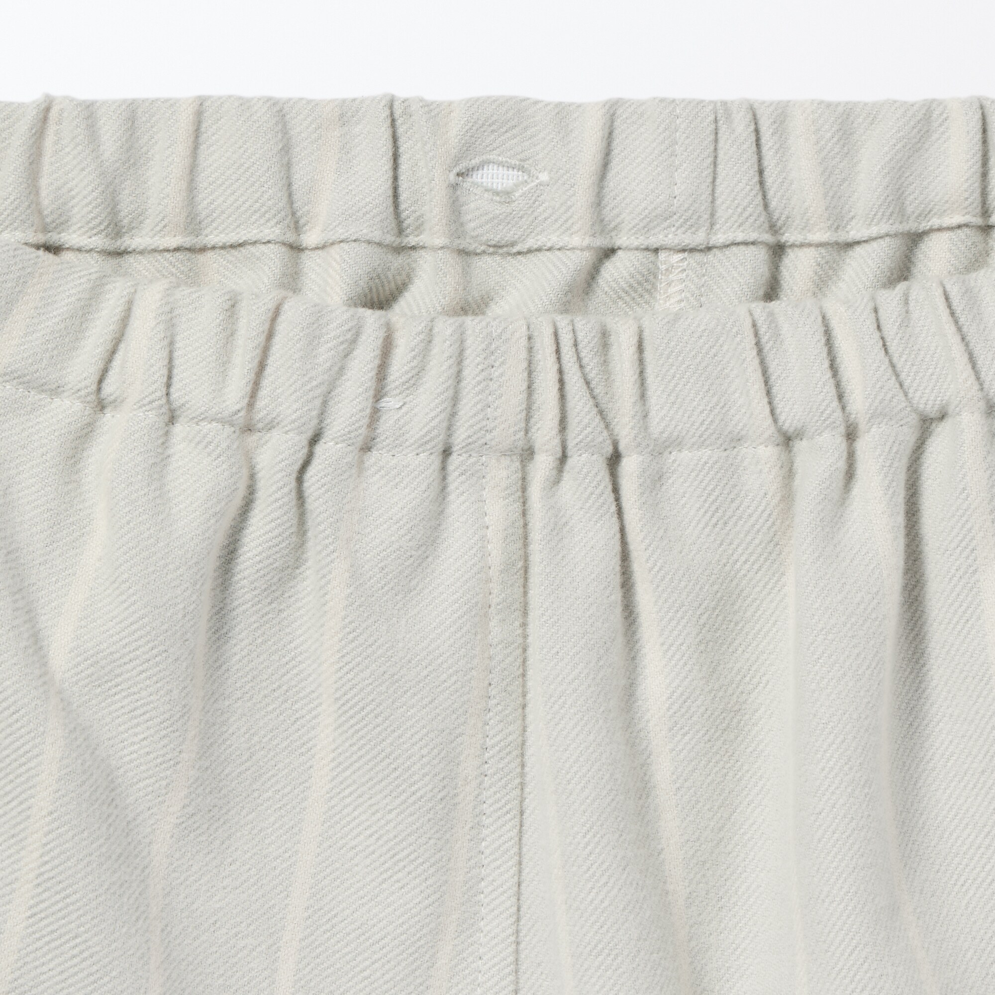 紳士　脇に縫い目のない　フランネル　スタンドカラー長袖パジャマ