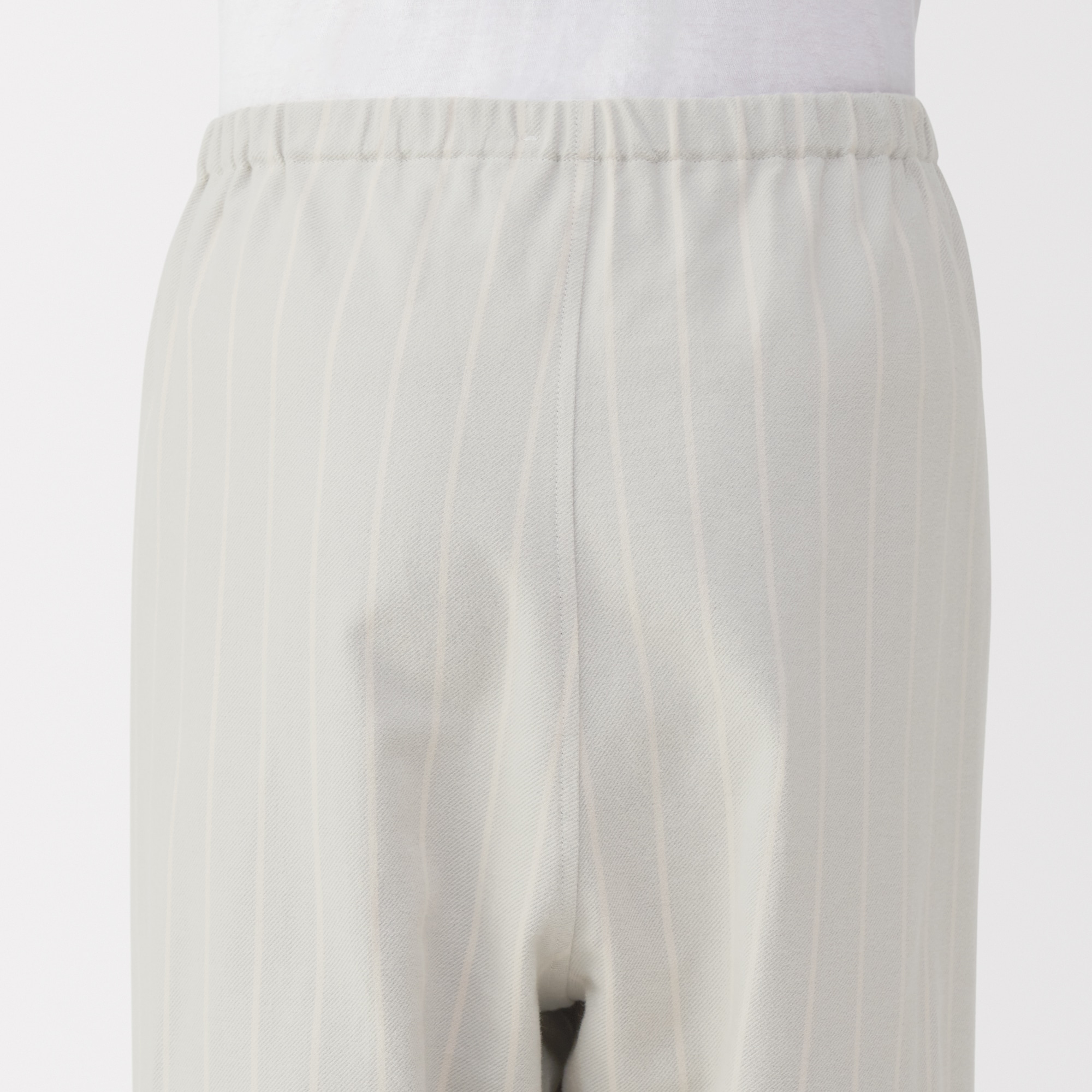 紳士　脇に縫い目のない　フランネル　スタンドカラー長袖パジャマ