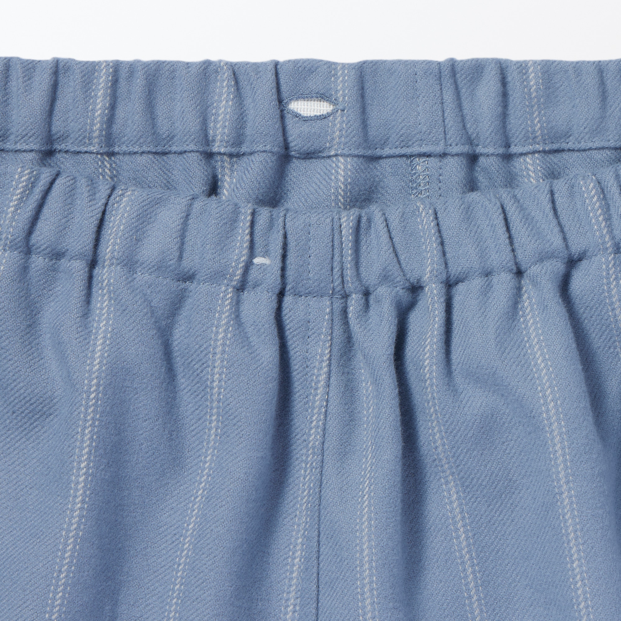 紳士　脇に縫い目のない　フランネル　スタンドカラー長袖パジャマ