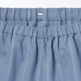 紳士　脇に縫い目のない　フランネル　スタンドカラー長袖パジャマ