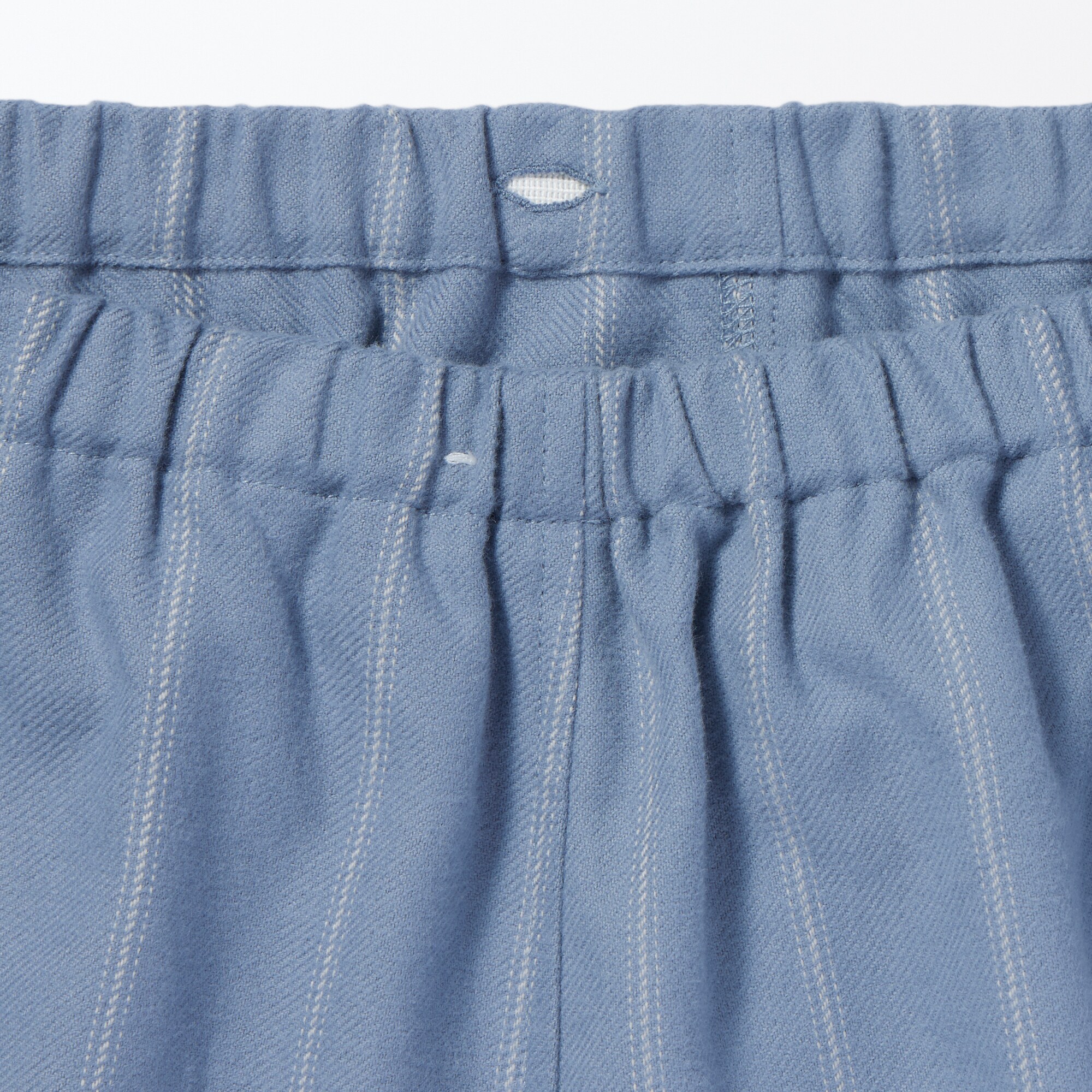 紳士　脇に縫い目のない　フランネル　スタンドカラー長袖パジャマ