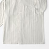 紳士　脇に縫い目のない　フランネル　スタンドカラー長袖パジャマ