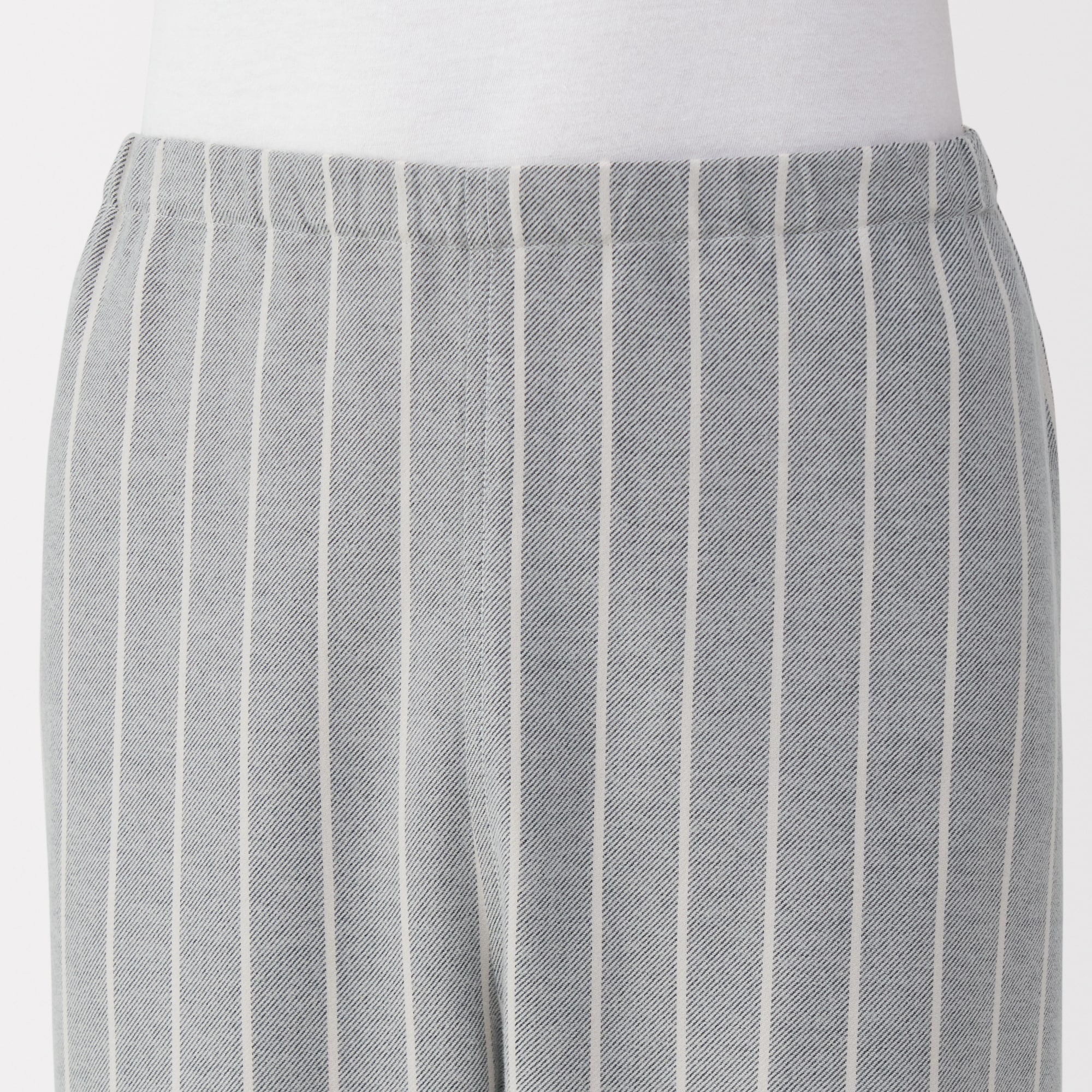 紳士　脇に縫い目のない　フランネル　スタンドカラー長袖パジャマ