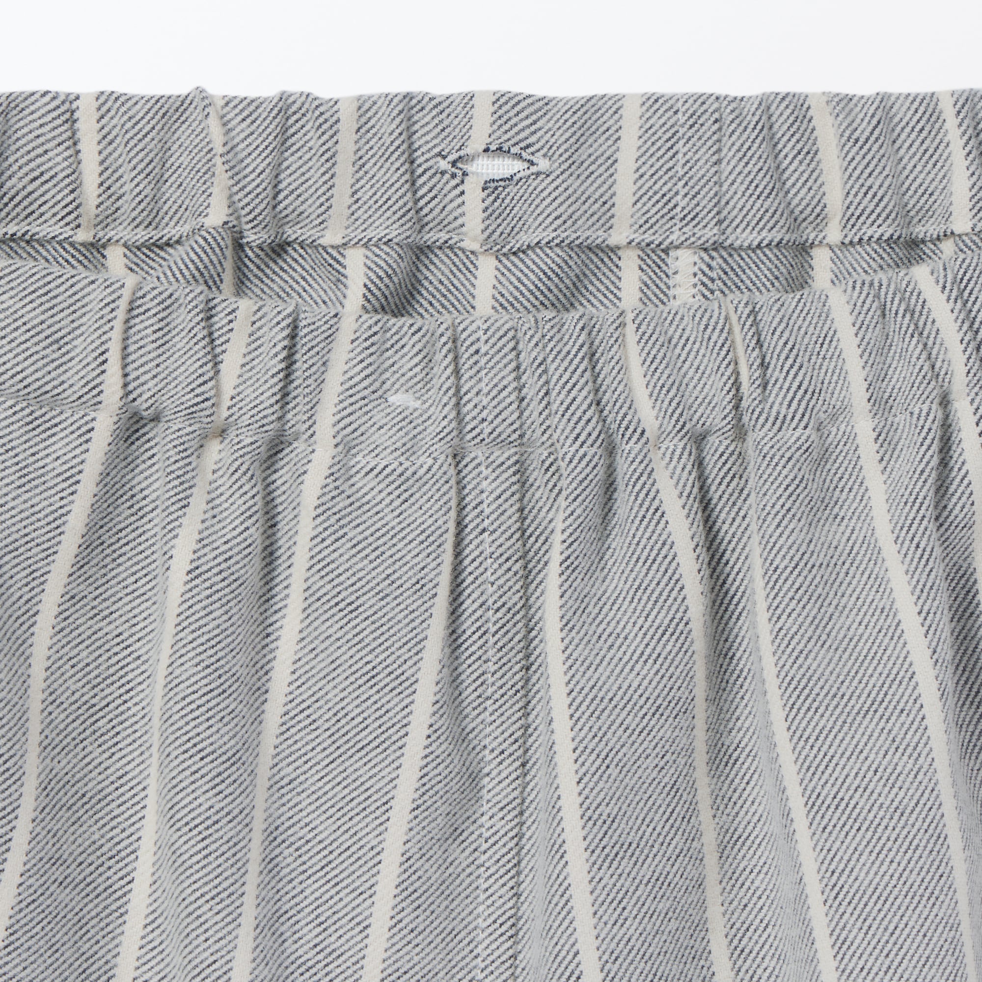 紳士　脇に縫い目のない　フランネル　スタンドカラー長袖パジャマ