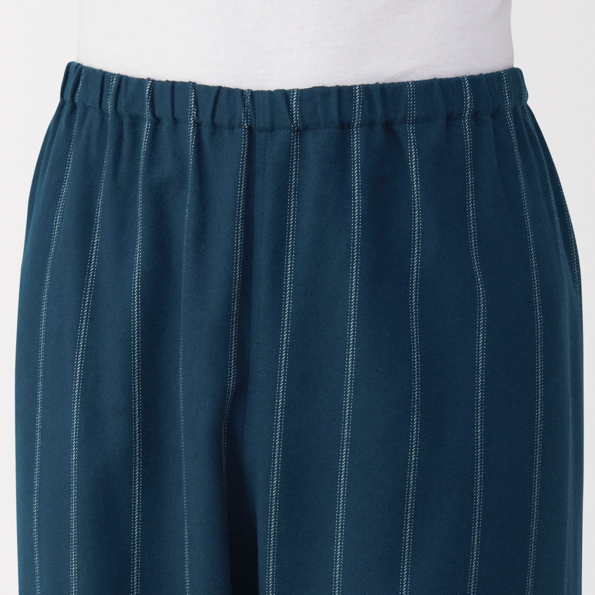 紳士　脇に縫い目のない　フランネル　スタンドカラー長袖パジャマ