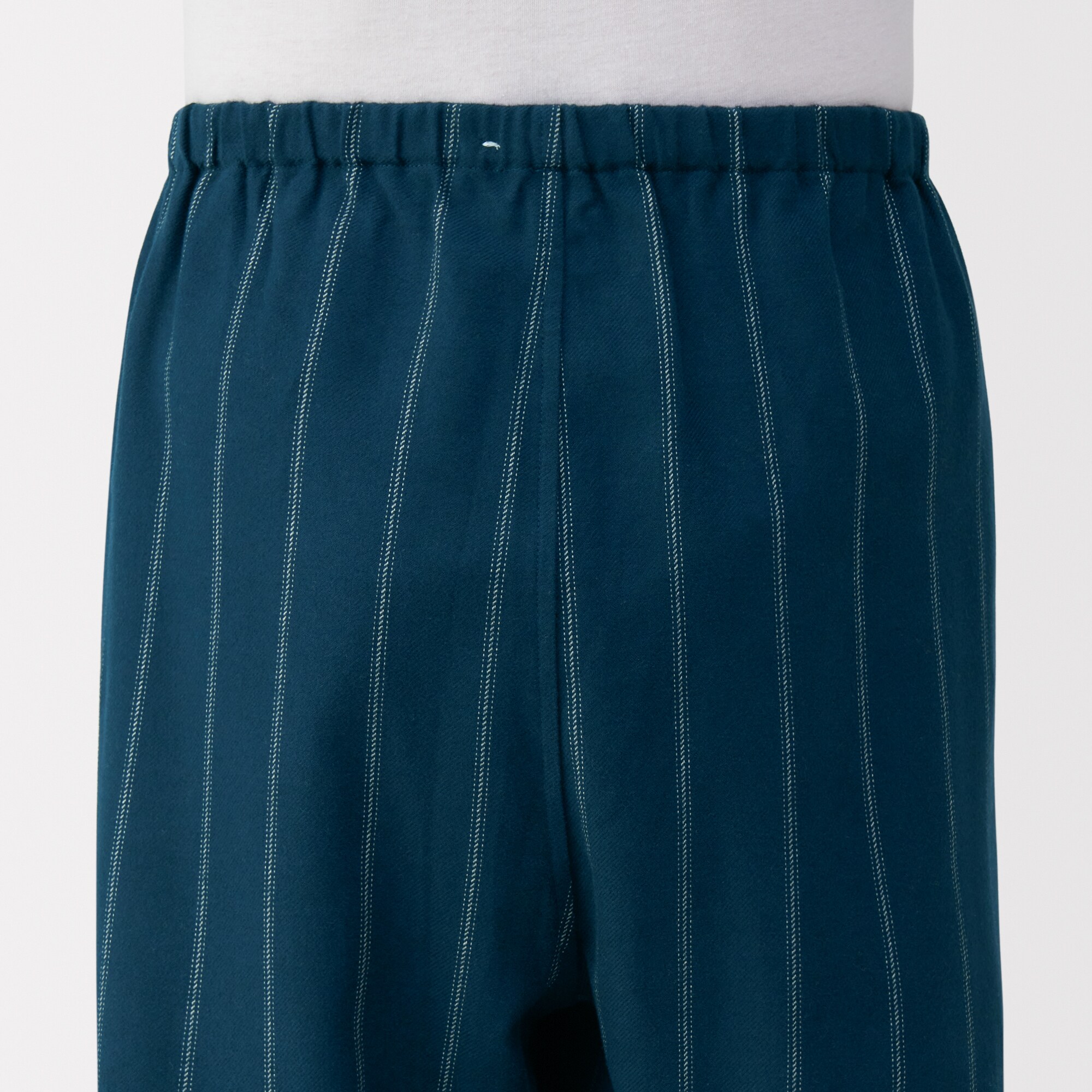 紳士　脇に縫い目のない　フランネル　スタンドカラー長袖パジャマ