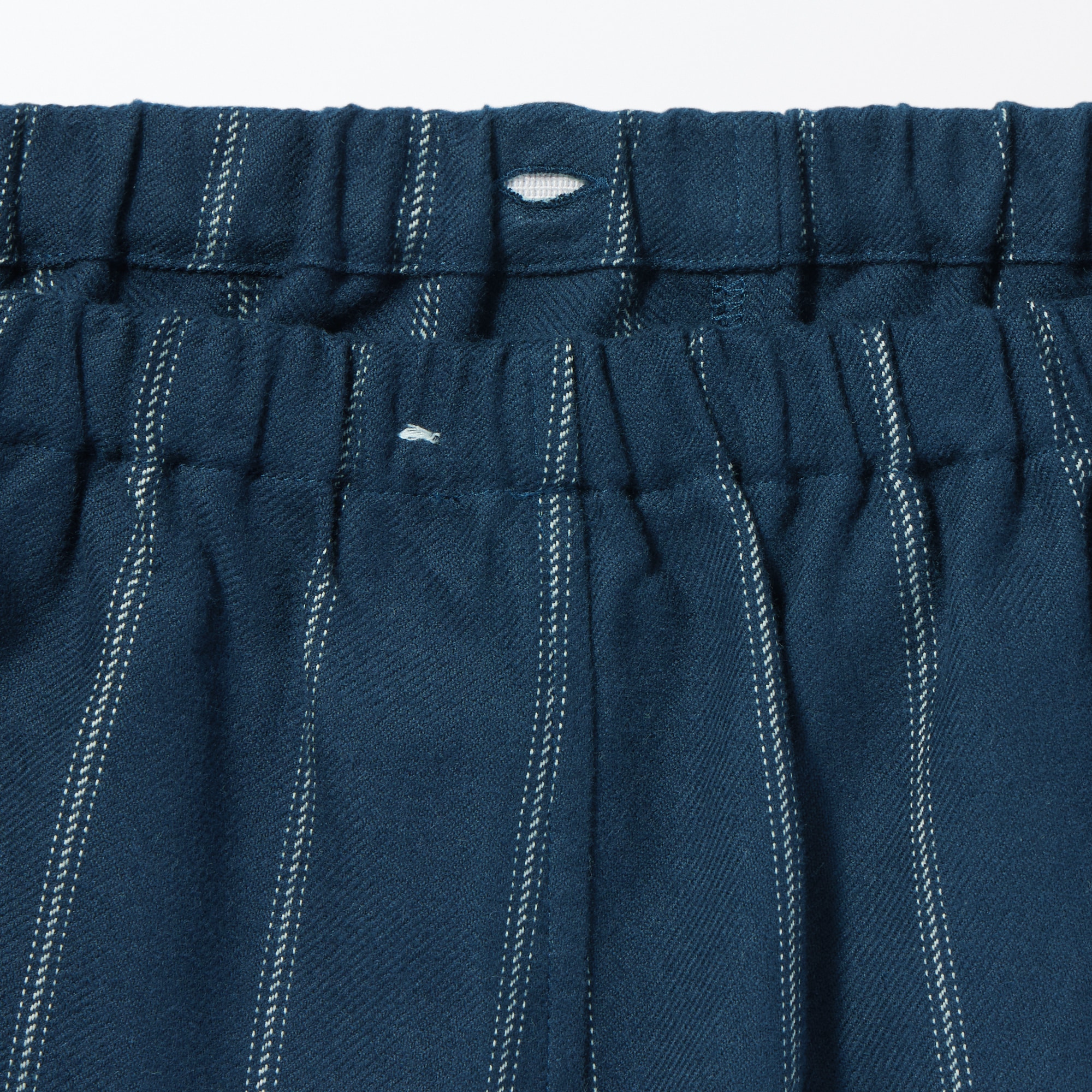 紳士　脇に縫い目のない　フランネル　スタンドカラー長袖パジャマ