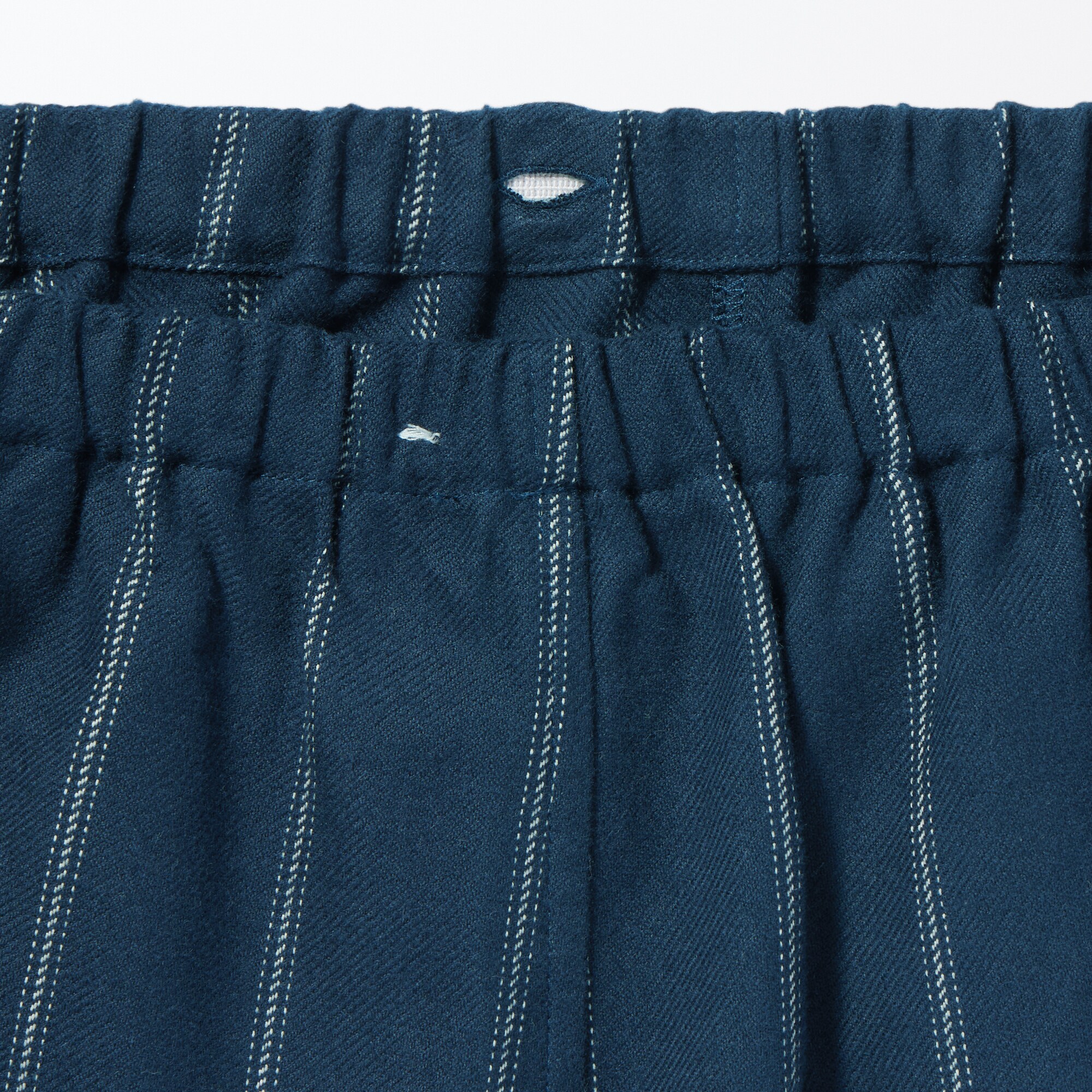 紳士　脇に縫い目のない　フランネル　スタンドカラー長袖パジャマ