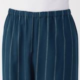 紳士　脇に縫い目のない　フランネル　スタンドカラー長袖パジャマ