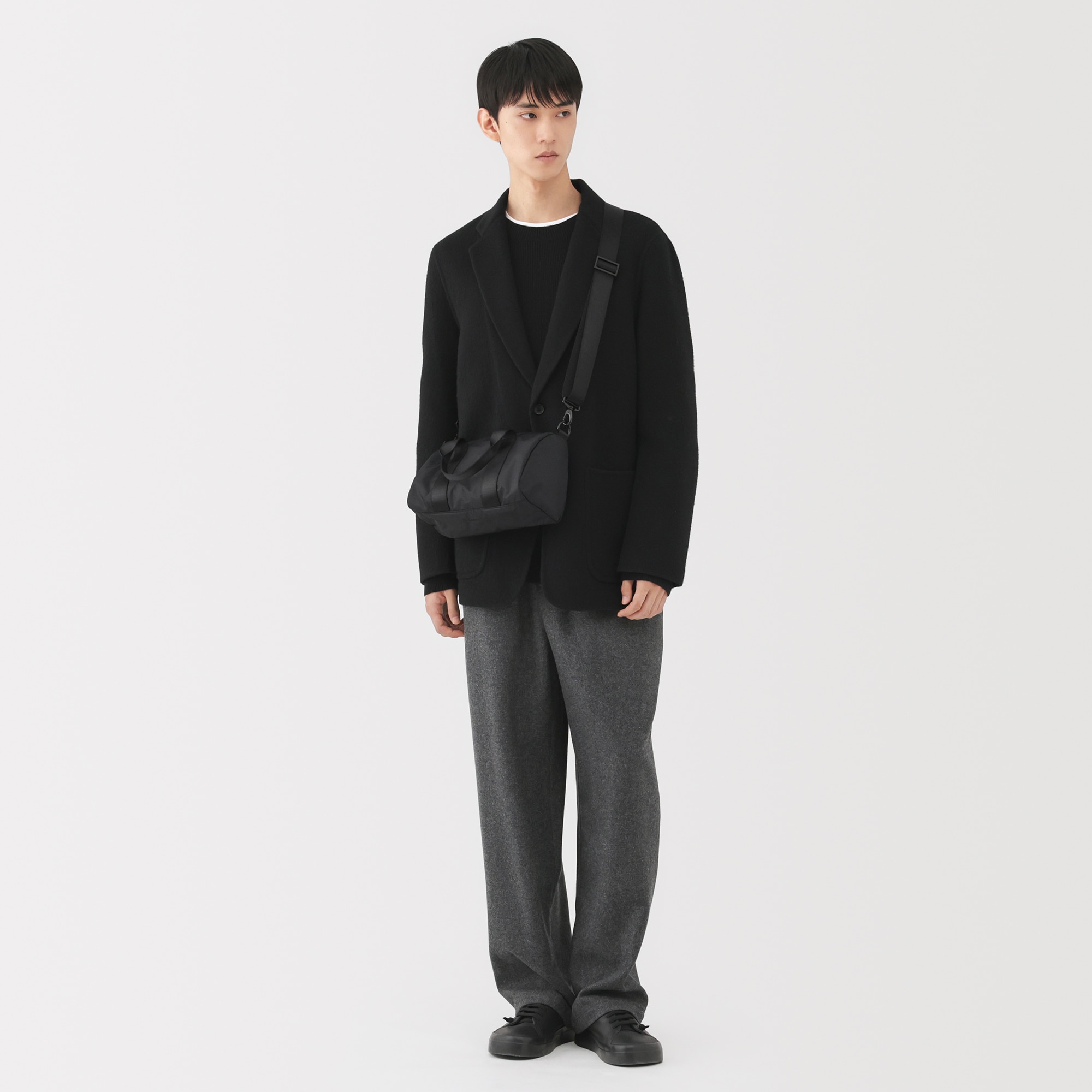 muji labo 再生ナイロンミニボストンバッグ 再生ナイロンミニボストンバッグ | 無印良品