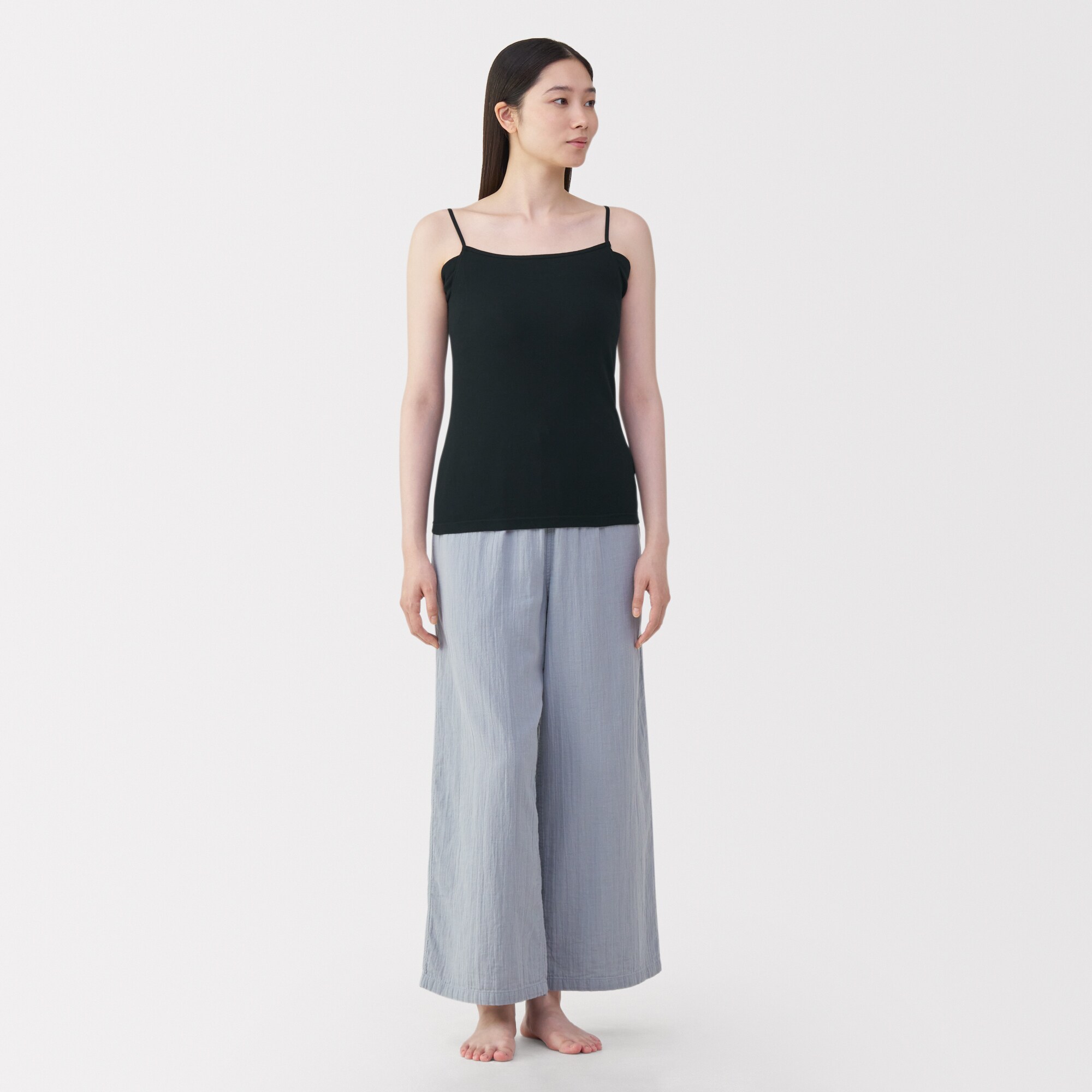 婦人　さらっと綿汗取りパッド付きキャミソール