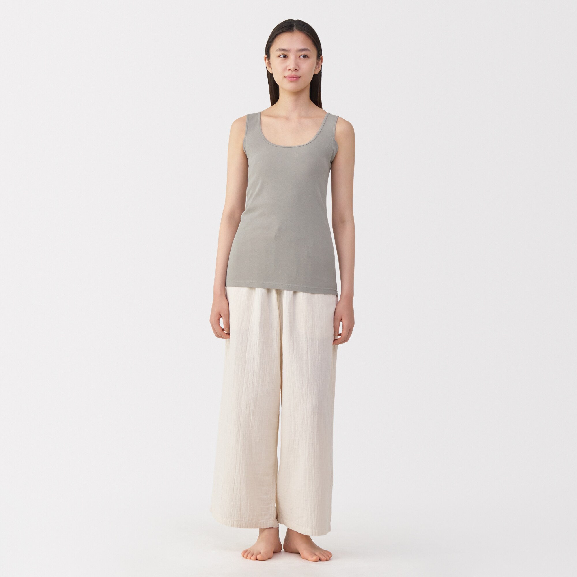 婦人　さらっと綿汗取りパッド付きタンクトップ