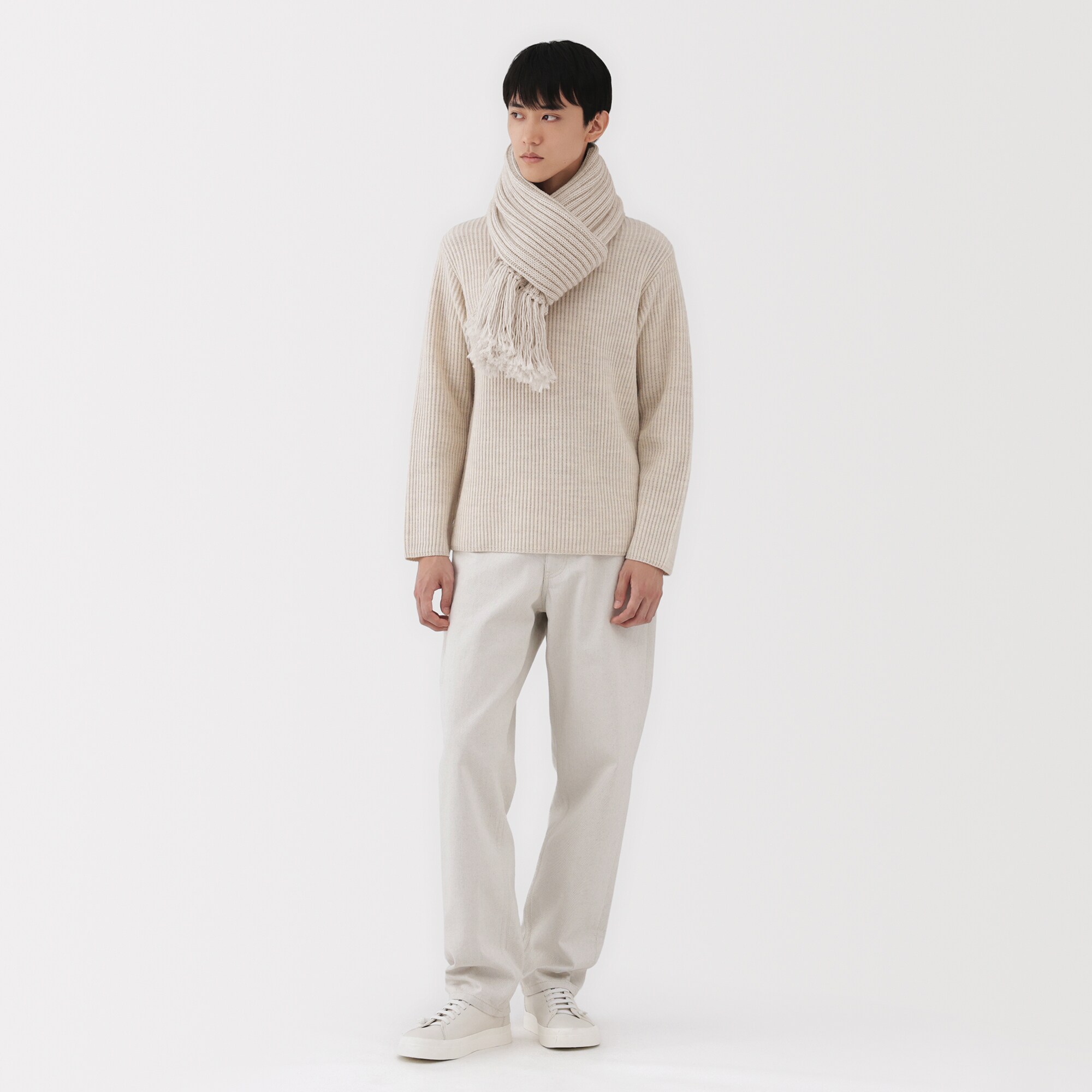 メリノウールローゲージストール