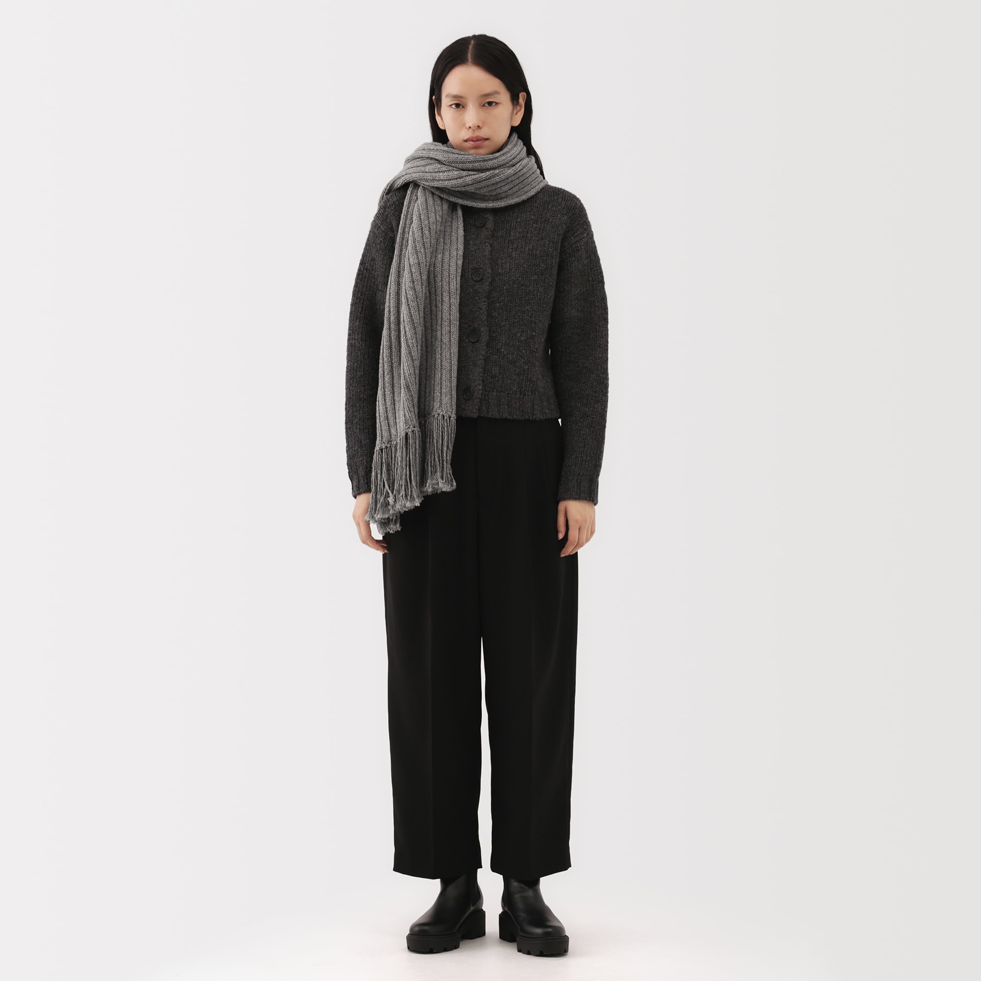 メリノウールローゲージストール