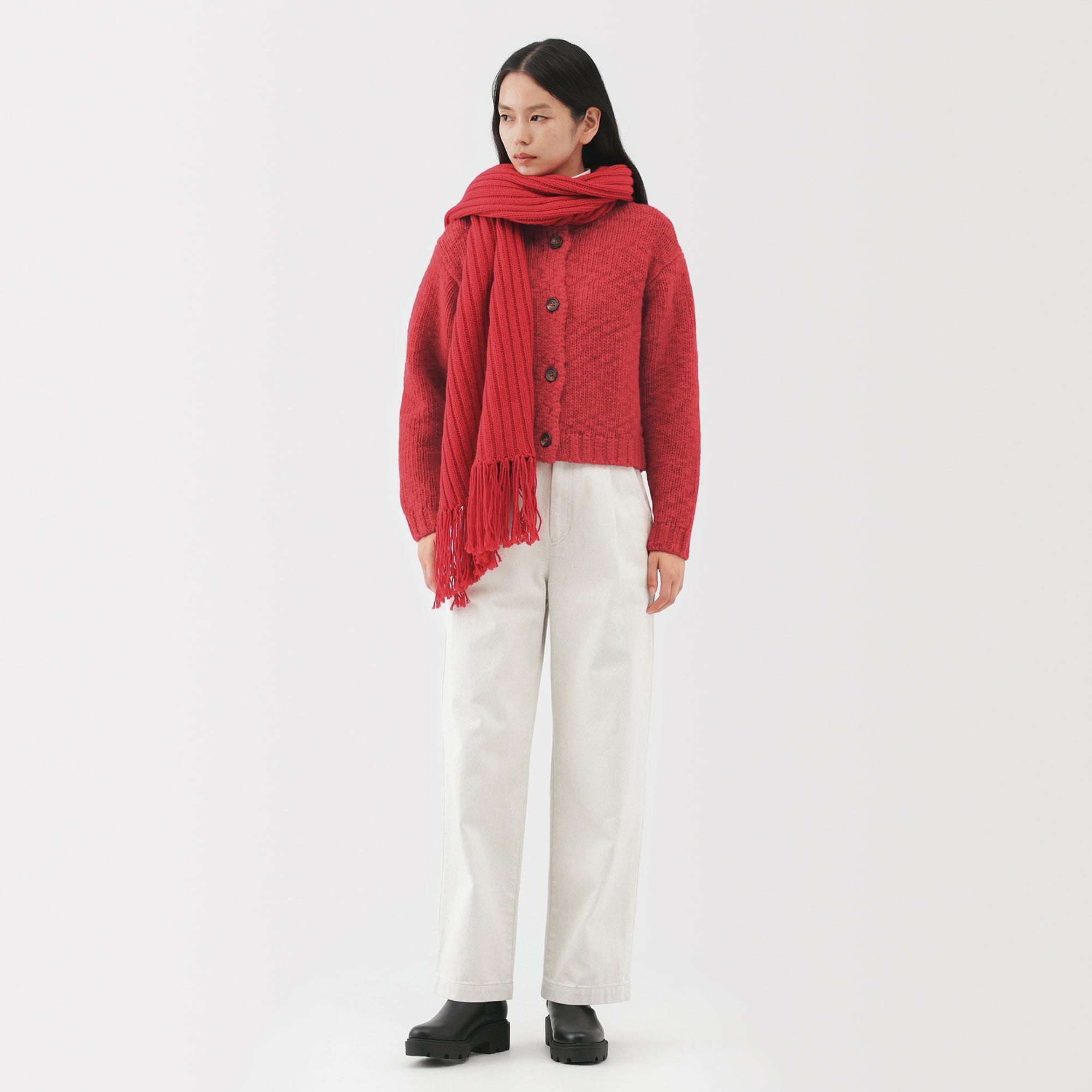 メリノウールローゲージストール