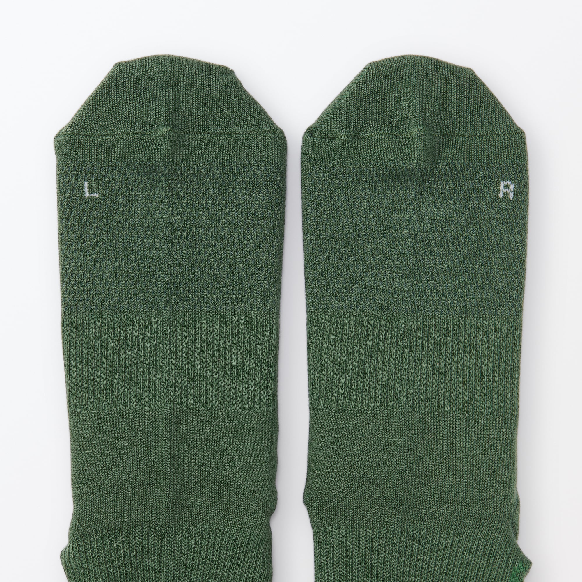 足なり直角　サポート付き　奈良県で編んだ　右と左のある靴下